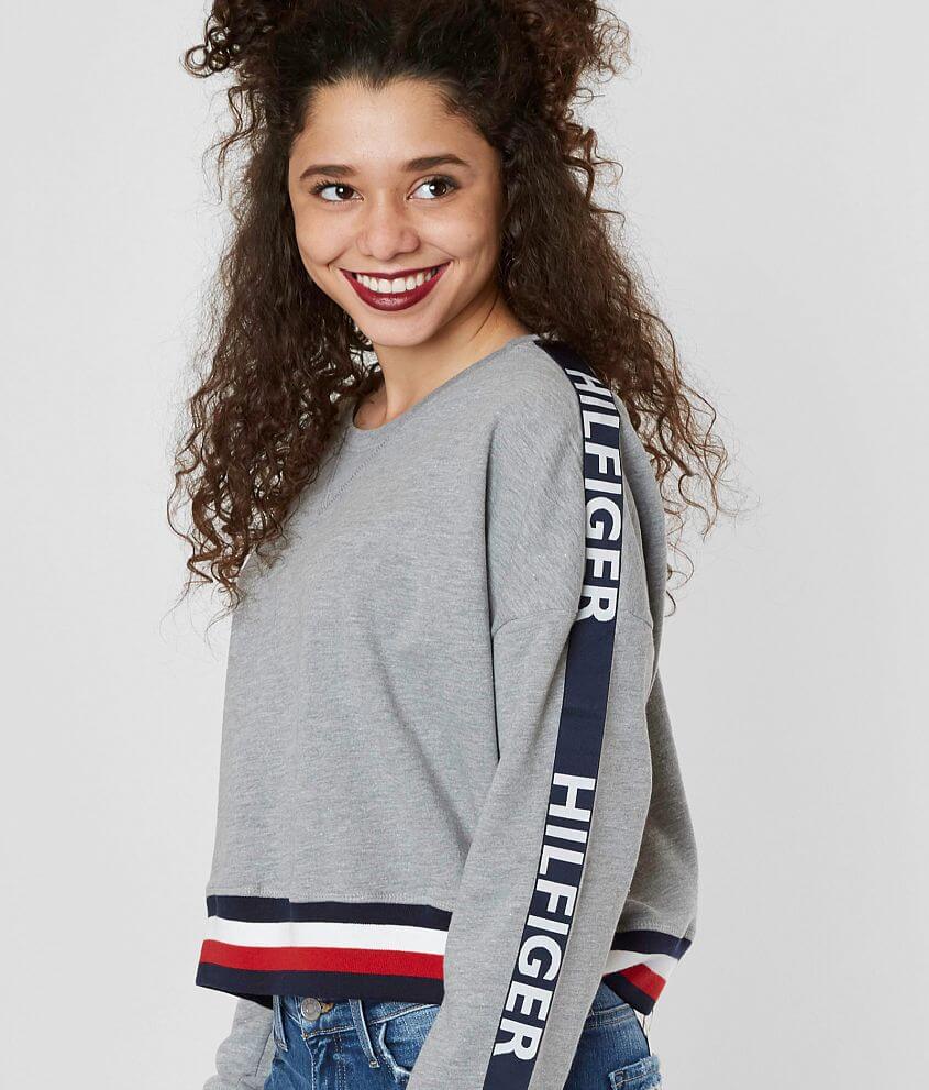 Tommy Hilfiger Logo Cropped Sweatshirt front view