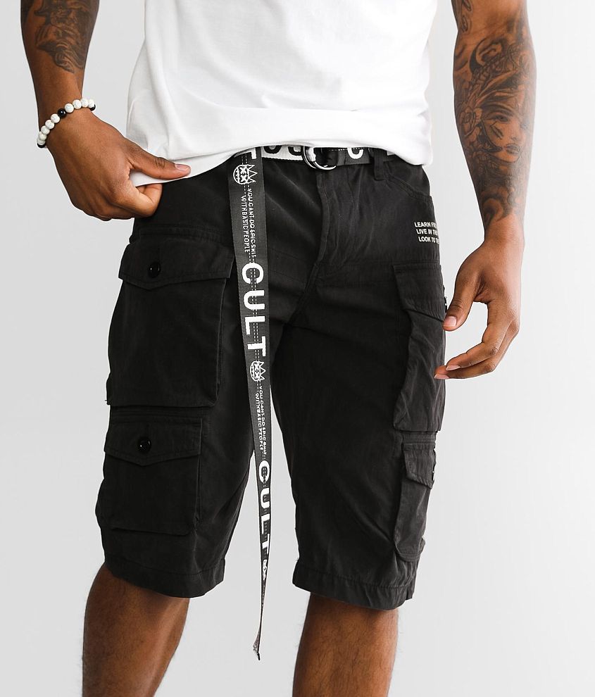 Cult of Individuality Cargo Stretch Short - Men's Shorts in Black | Buckle