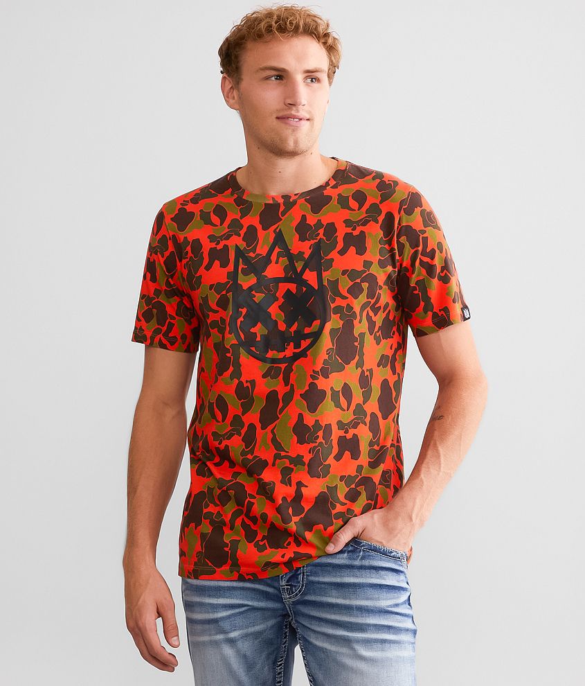 Orange camouflage best sale t shirt