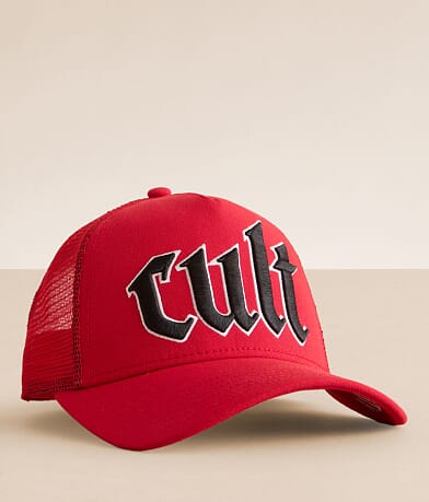 Cult of Individuality Old English Trucker Hat front view