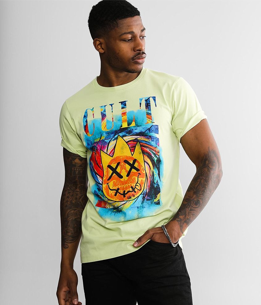 Cult of Individuality Acid Trip T-Shirt - Men's T-Shirts in Citron | Buckle