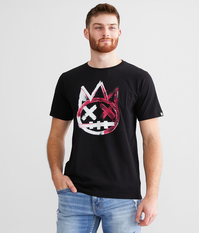 Cult of Individuality Brush Logo TShirt Men's TShirts in Black Buckle