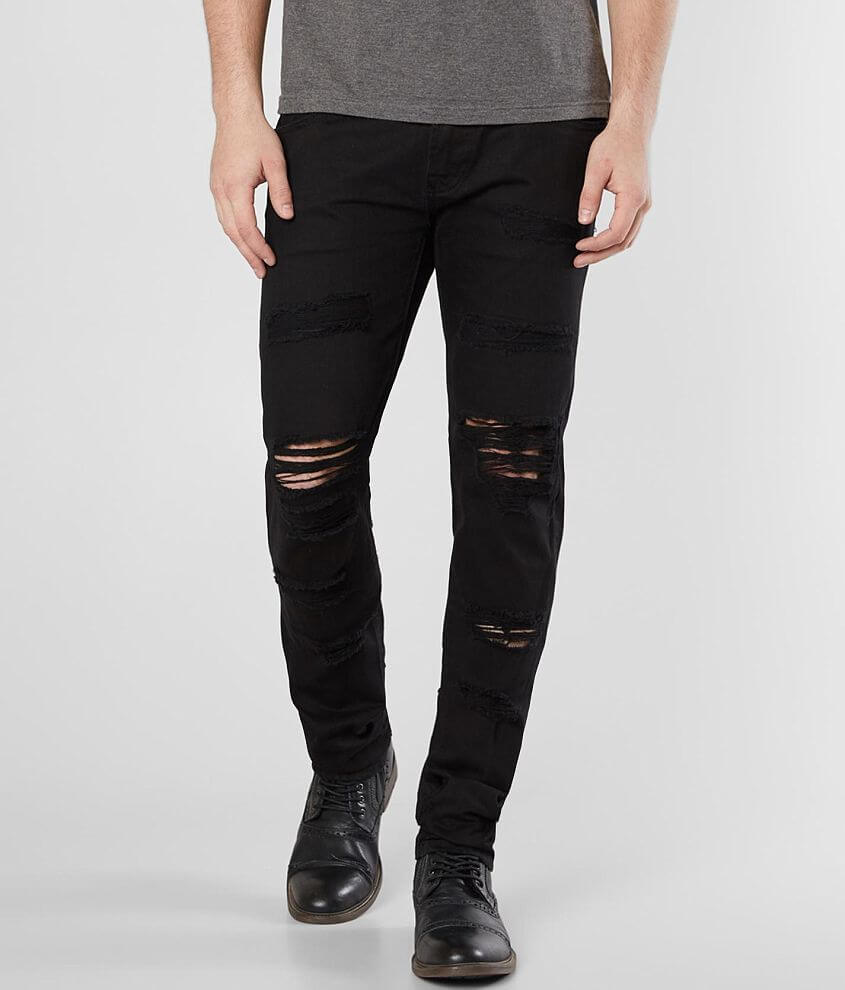 Cult of Individuality Rocker Slim Jean Men's Jeans in Black Buckle