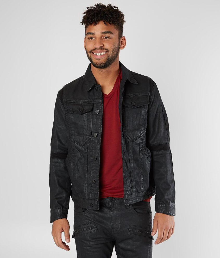 Mens denim hot sale moto jacket