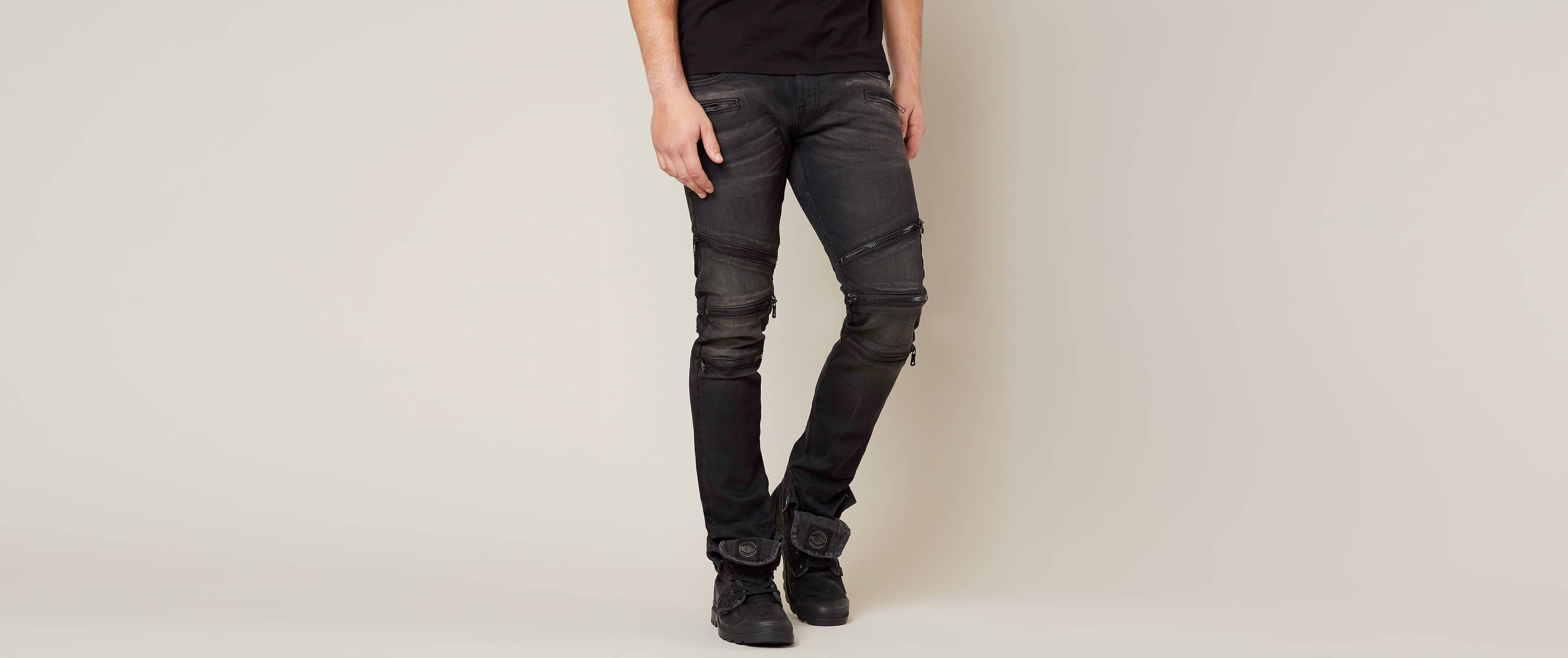 mens black rocker jeans