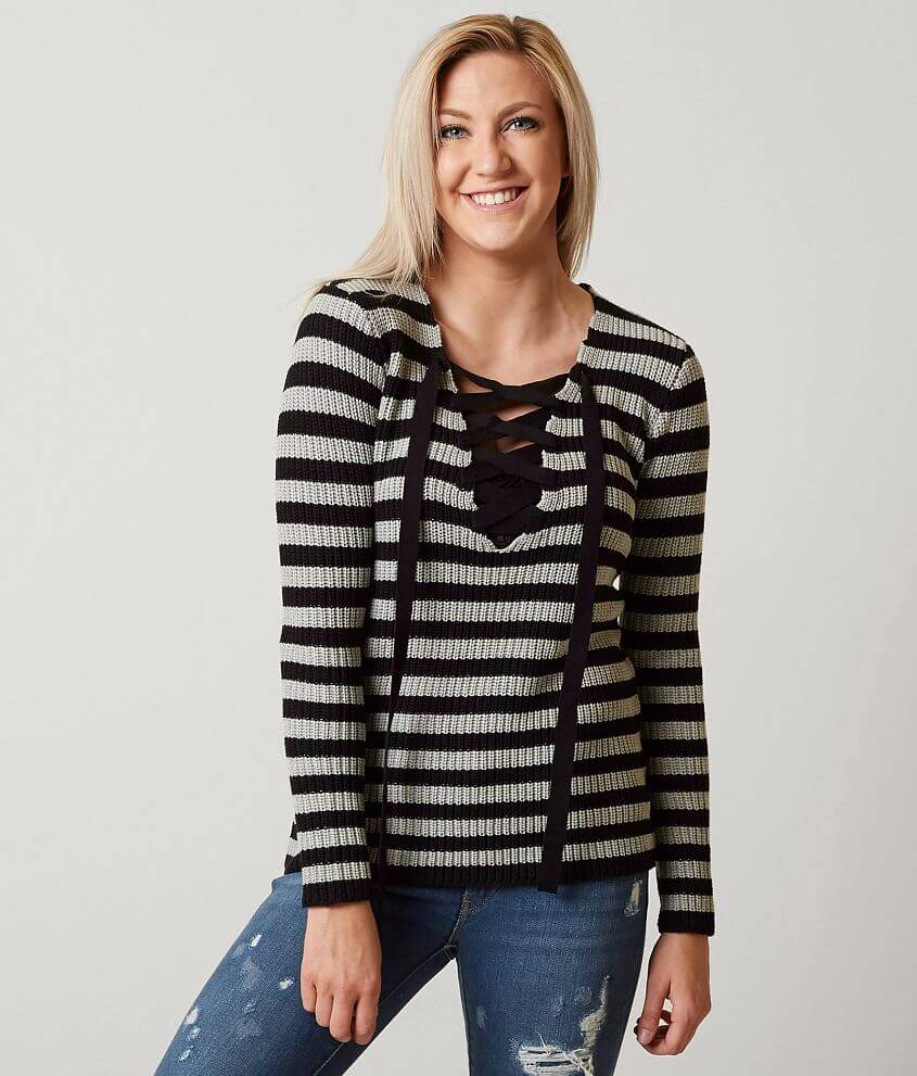 BKE Ribbed Sweater front view