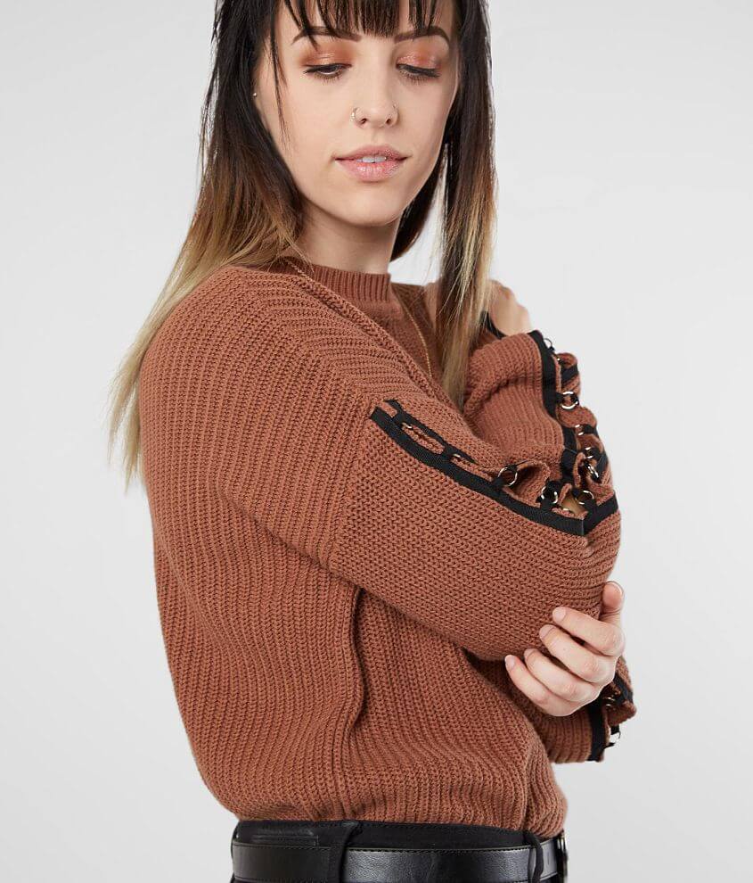 drop shoulder knit sweater