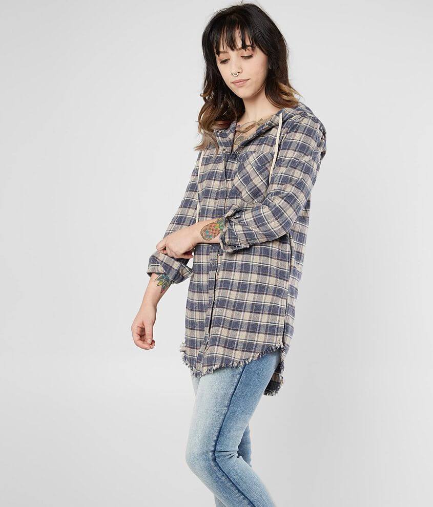 Gilded Intent Flannel Tunic Shirt front view