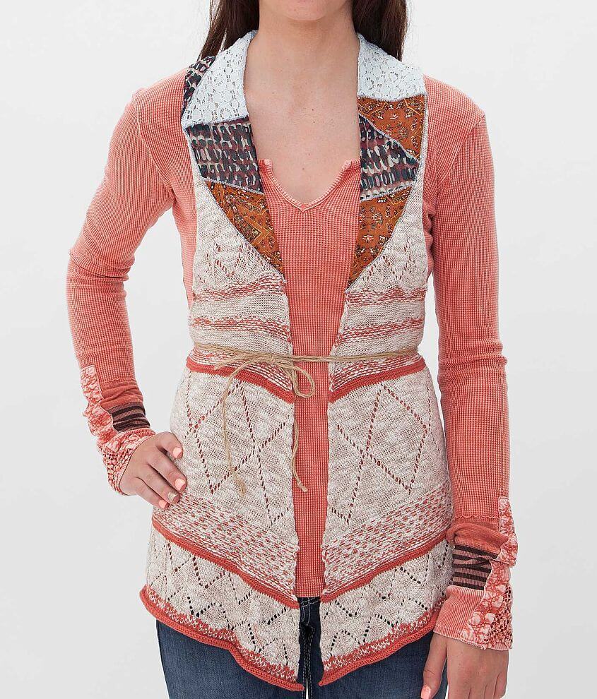 Gimmicks Open Weave Sweater Vest front view