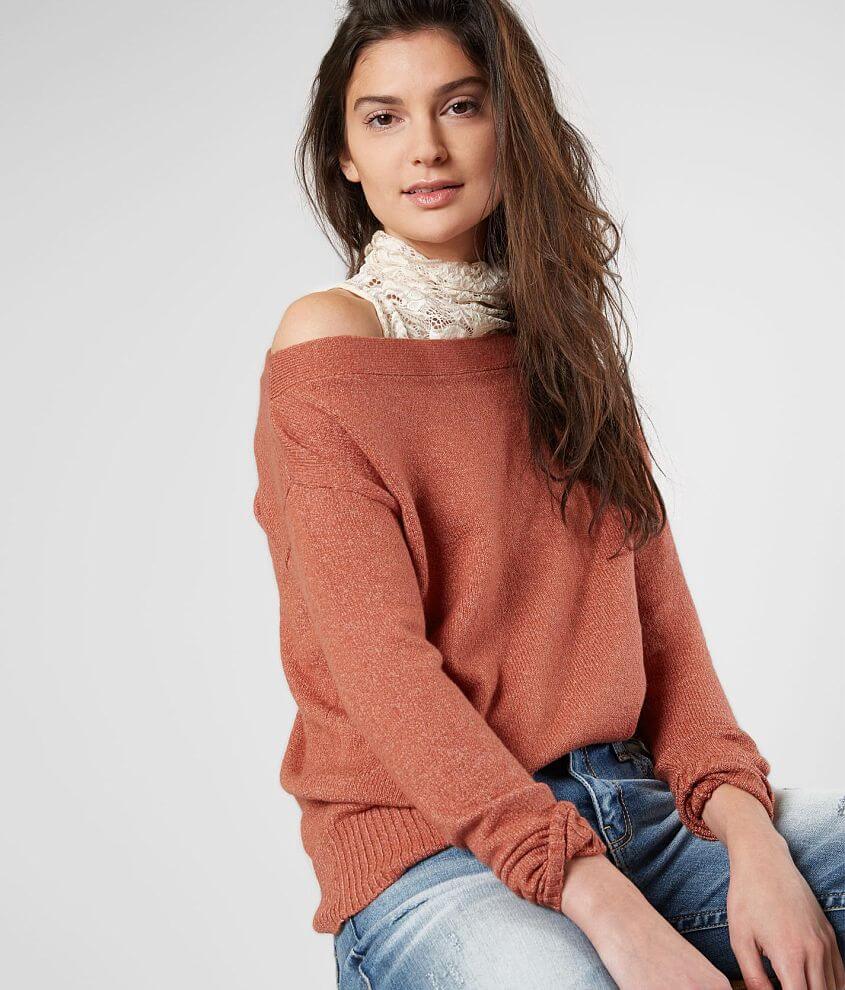 Black one shoulder online sweater