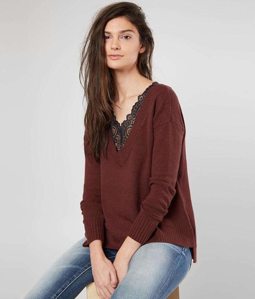 Buckle Black V-Neck Sweater - Women's Sweaters in Andorra | Buckle