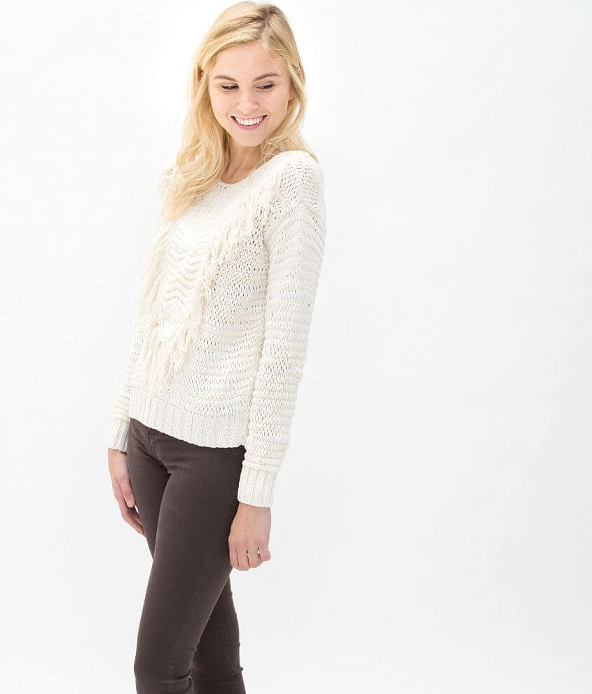 Gimmicks Open Weave Sweater front view