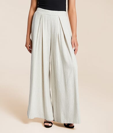Hunter & Brown Striped Wide Leg Pant front view