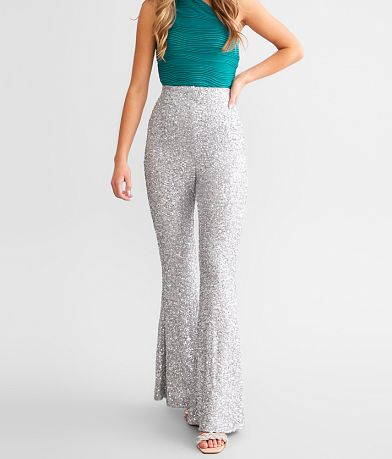 Hunter &amp; Brown Sequin Flare Pant FULL_LEFT_SIDE