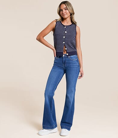 7 For All Mankind Dojo Tailorless Trouser Stretch Jean front view