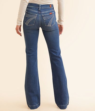 7 For All Mankind Dojo Flare Trouser Stretch Jean BACK