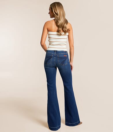 7 For All Mankind Dojo Flare Trouser Stretch Jean BACK