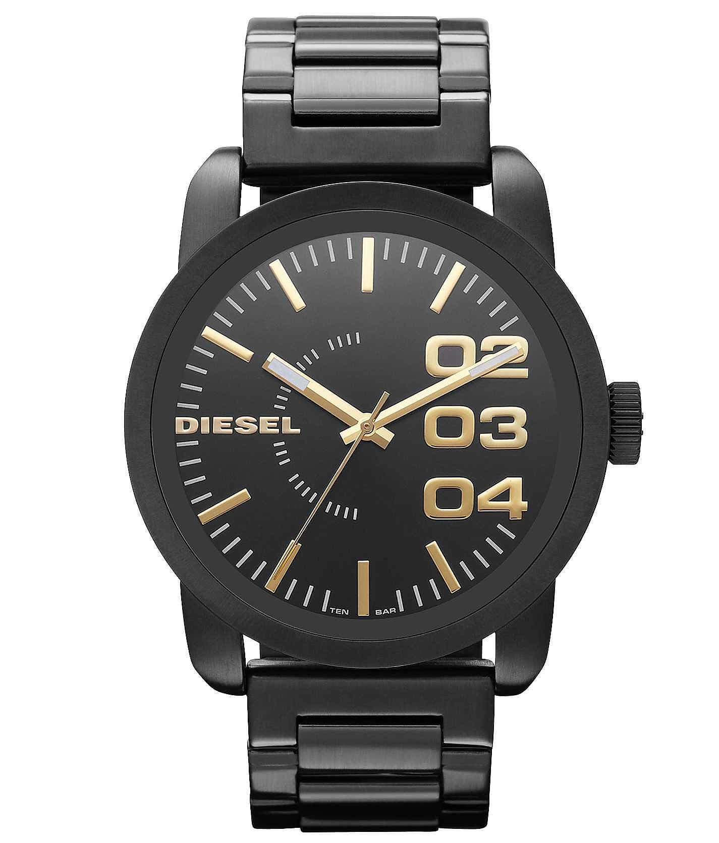 DIESEL ブラック Diesel Round Watch - Clothing in Black | Buckle