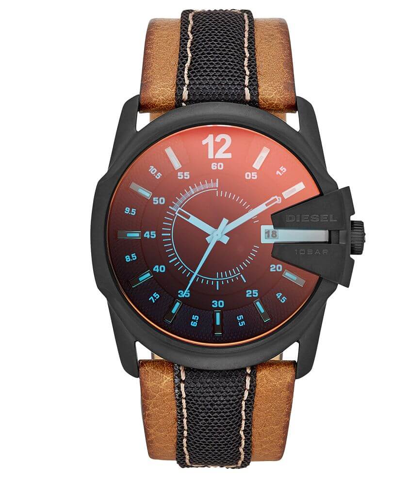 Diesel Master Chief Watch Men's Watches in Brown Buckle
