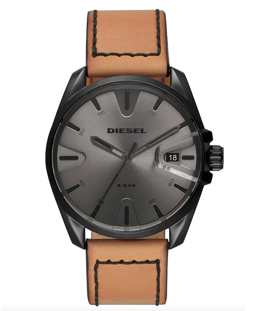 Diesel MS9 Leather Watch - Men's Watches in Tan | Buckle