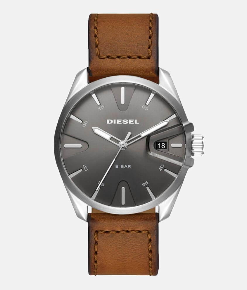 Diesel MS9 Leather Watch front view