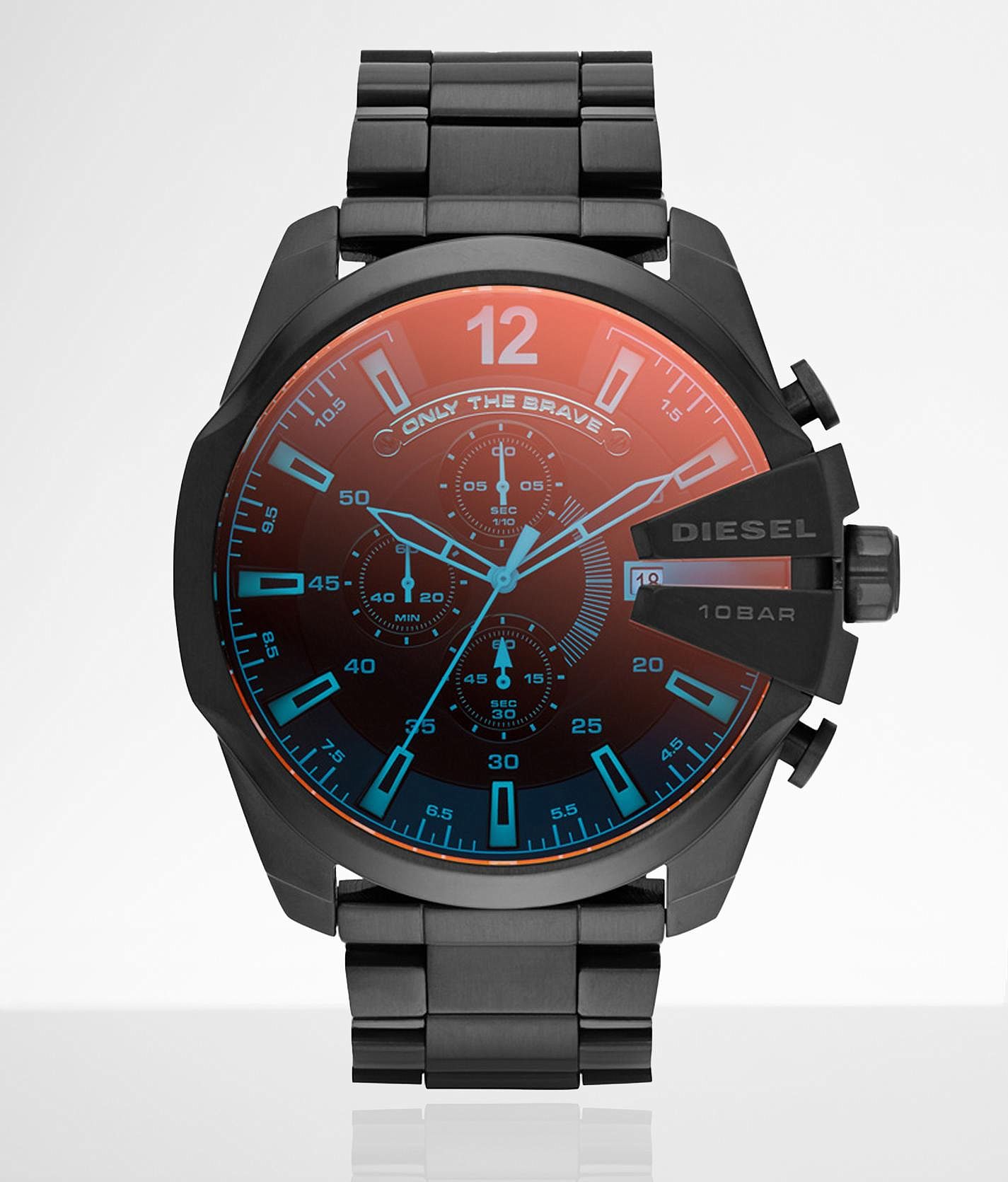 Diesel Mega Chief Watch - Men's Watches in Black | Buckle