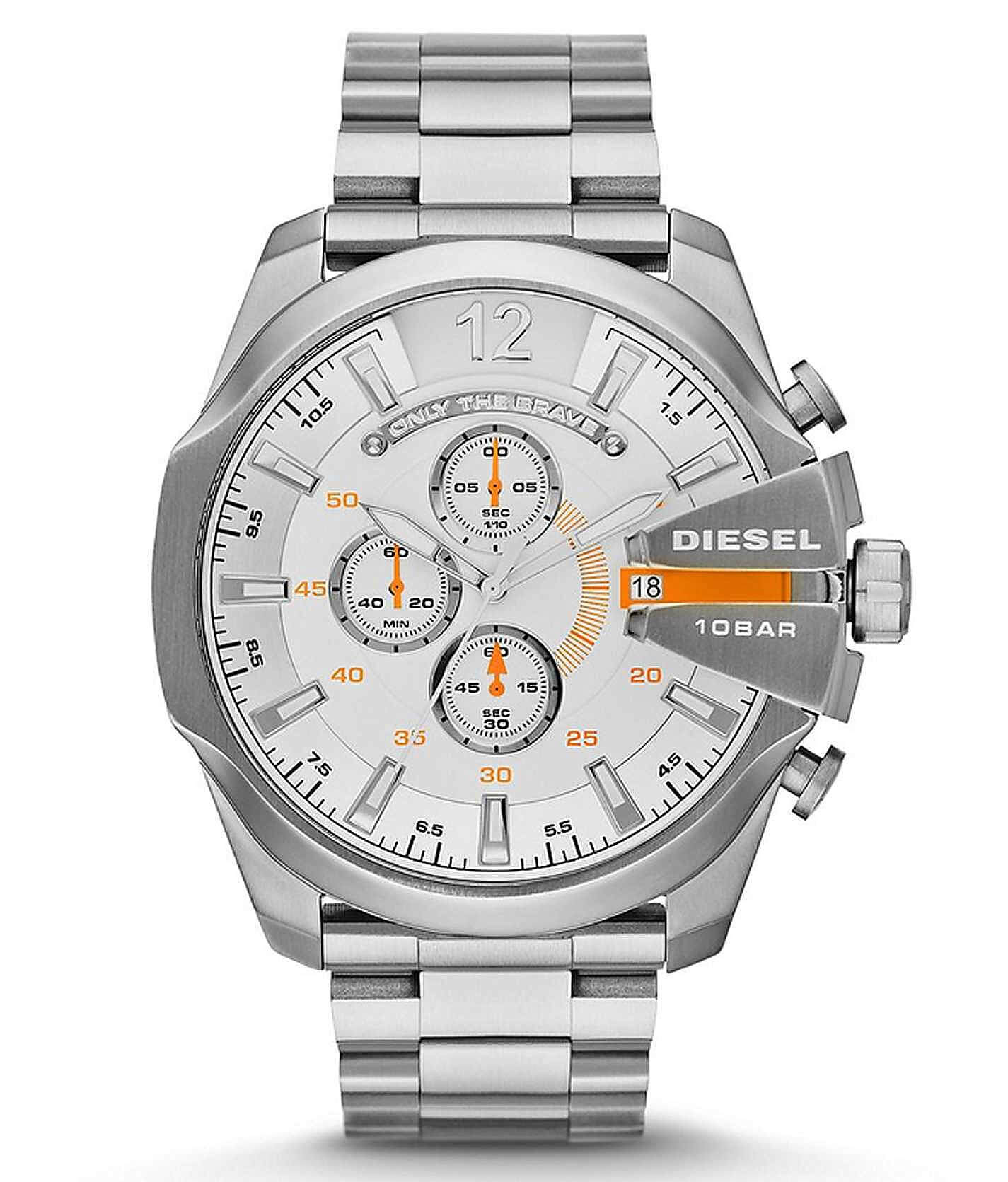 純銀盃　43g Diesel Mega Chief Watch - Men's Watches in Silver | Buckle
