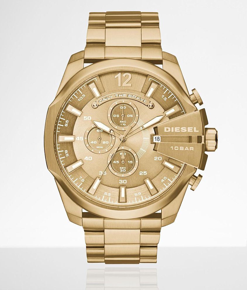 Diesel Mega Chief Watch - Men's Watches in Gold | Buckle