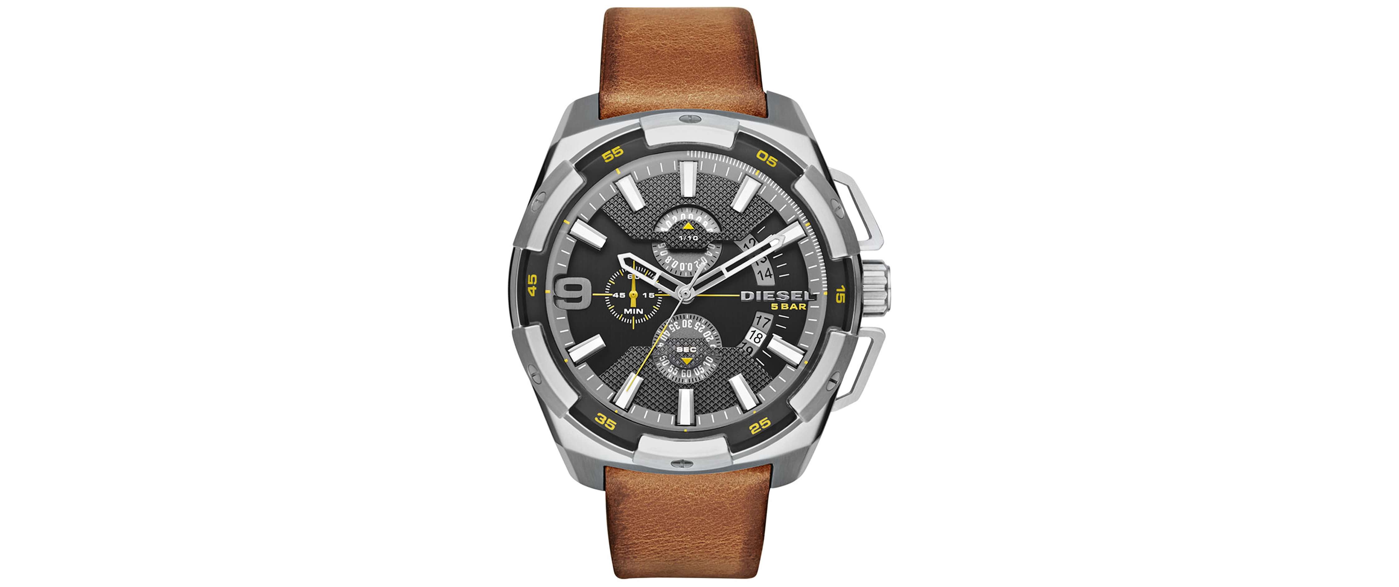 Diesel Tan and Gold Strap Diesel | Accessories | Diesel Mr Daddy Mens Watch With  main image 4