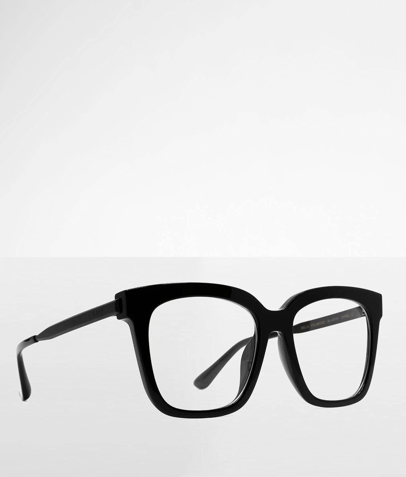 Diff Bella Blue Light Blocking Mirror Cat Eye Sunglasses Black Amazon.com: DIFF Bella | Designer Oversized Square Blue  main image 2