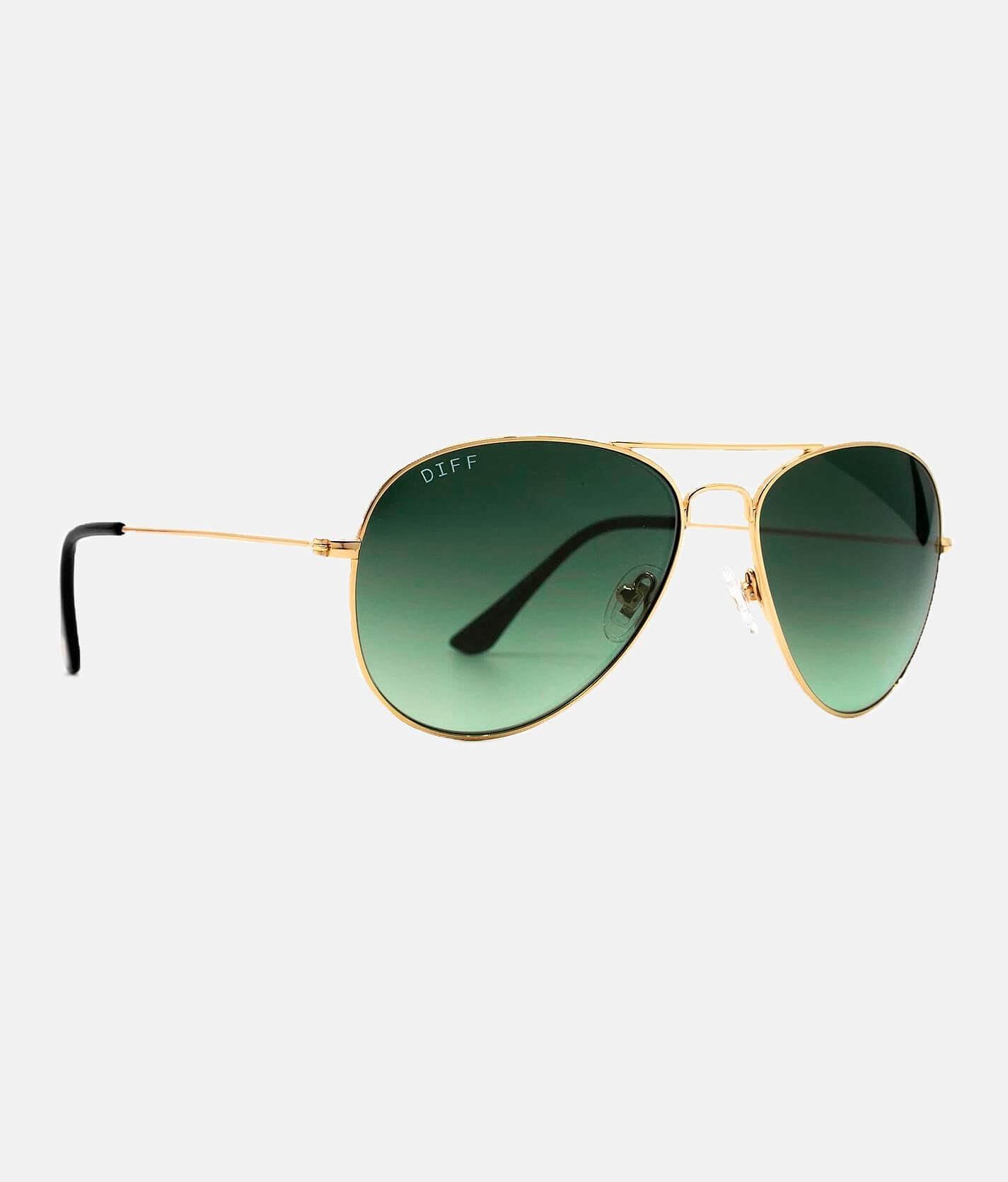 DIFF CRUZ SUNGLASSES  Gold frames, black lenses, AVIATOR  GD-GR-186  58 16 145 DIFF Cruz Sunglasses GD-GR 186 Men main image 4