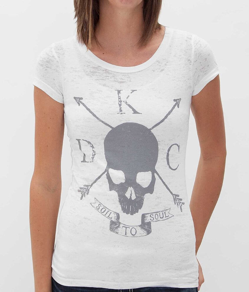 Dirty Karma Skull Arrow T-Shirt front view