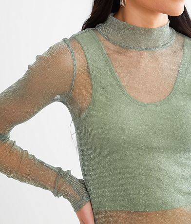 Willow &amp; Root Metallic Mesh Top MISC_DETAIL_1