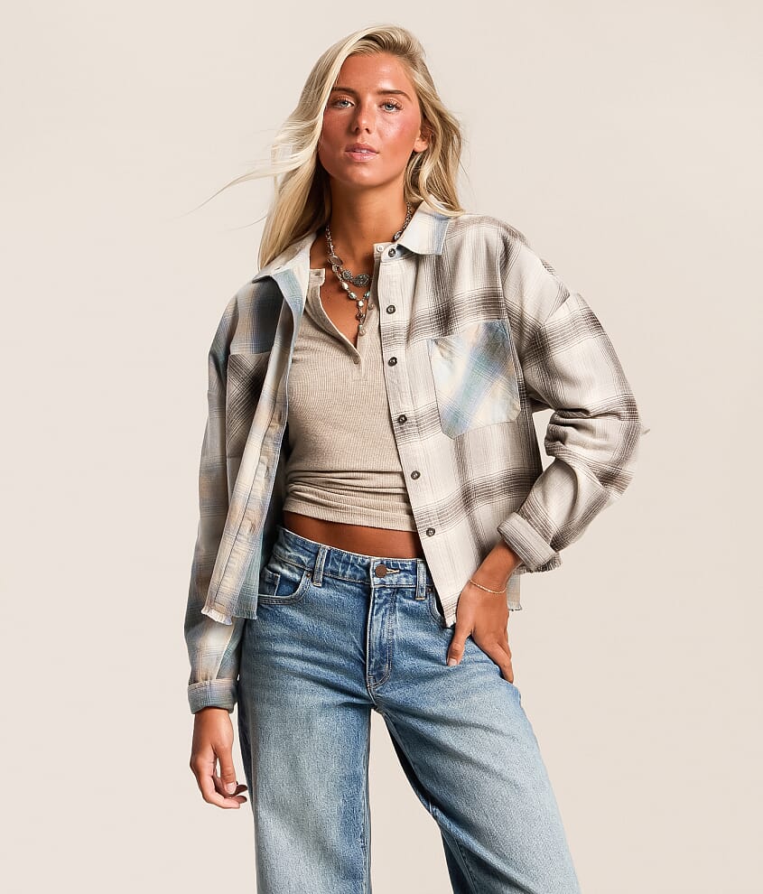 Flannel Raw Edge Shirt