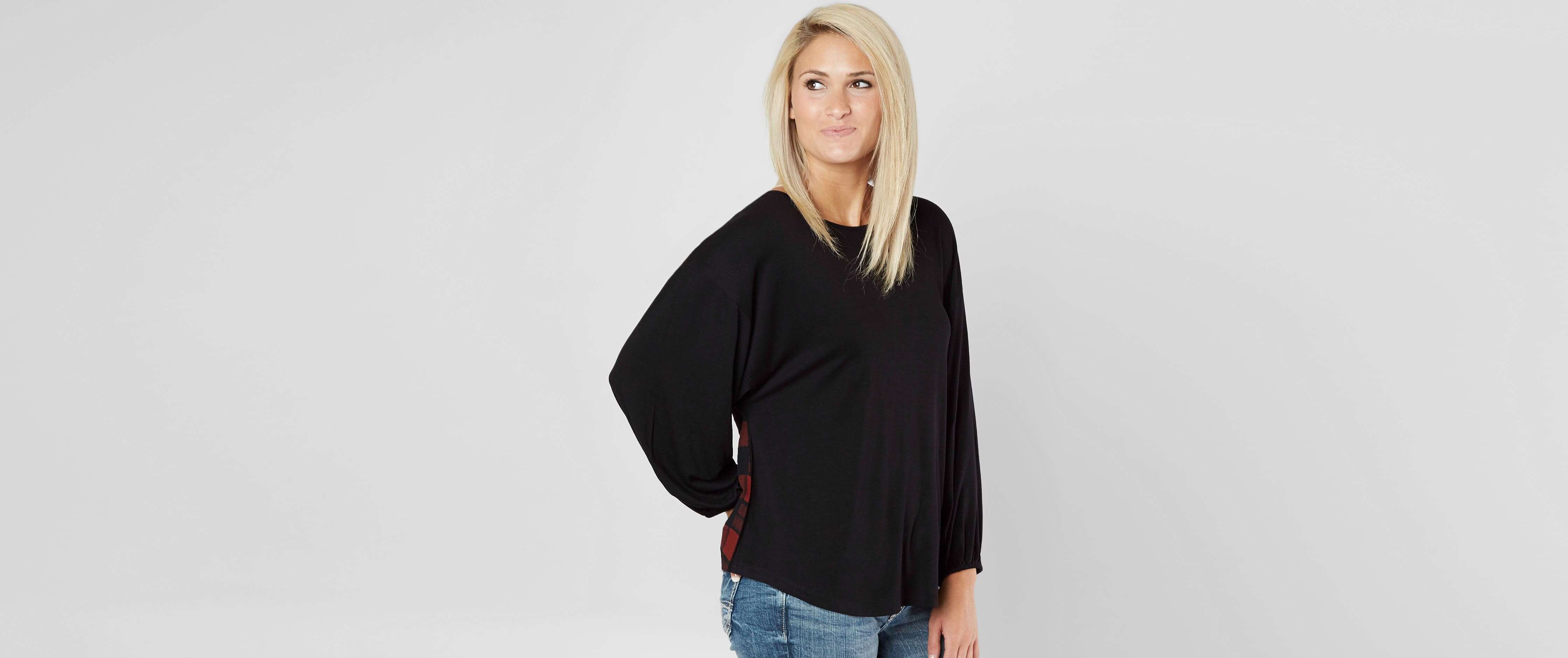 Image of Daytrip Buffalo Plaid Top