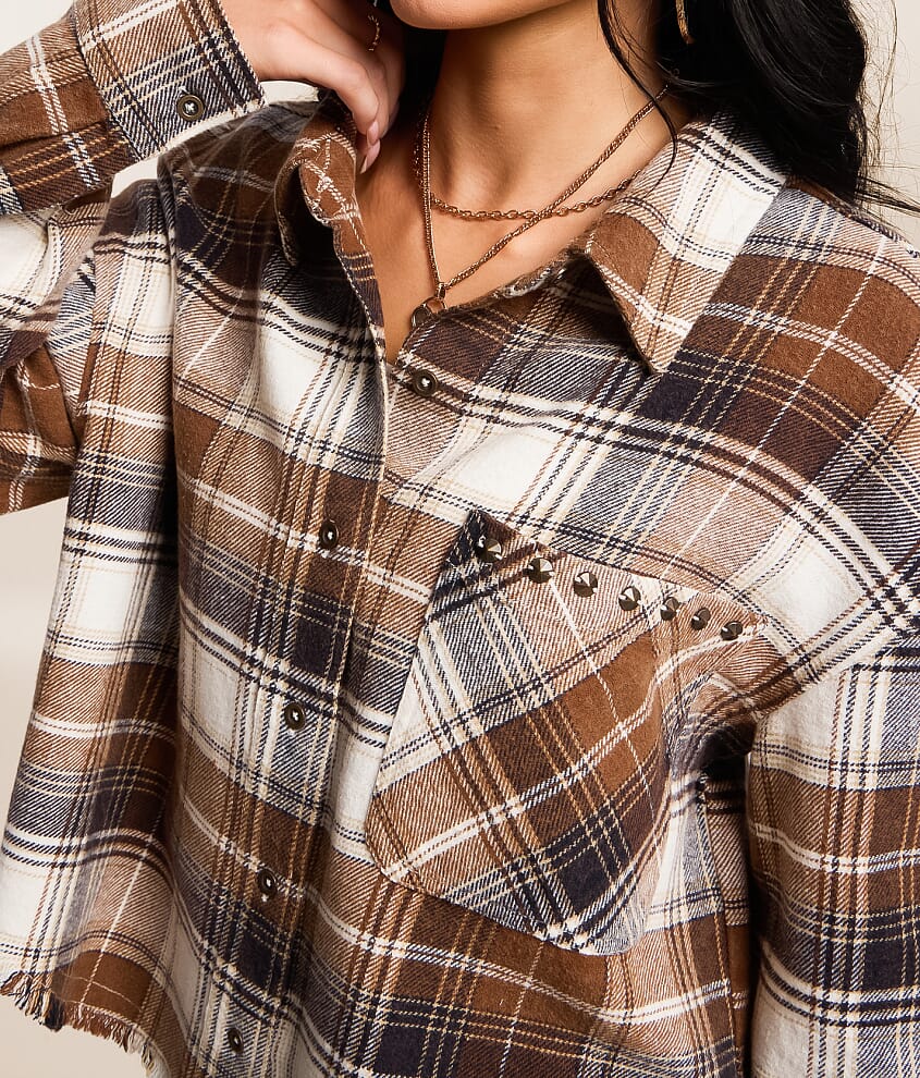 Frayed Flannel Shirt