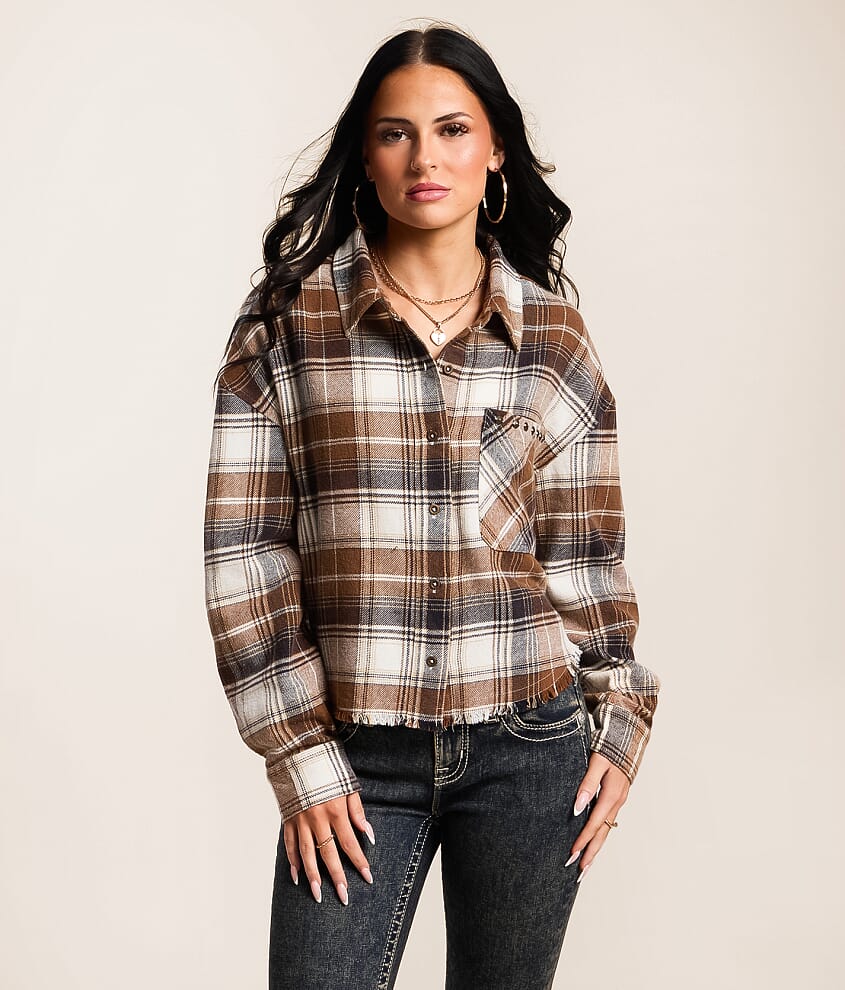 Frayed Flannel Shirt - thumbnail 2