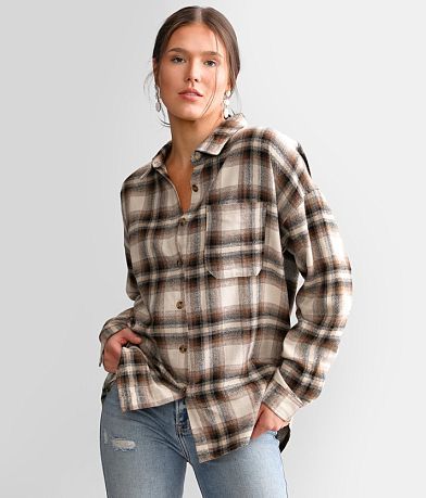 BKE Brushed Knit Flannel Shirt FULL_RIGHT_SIDE