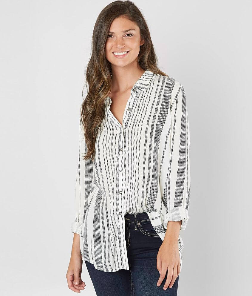 Daytrip Twist Back Woven Shirt front view