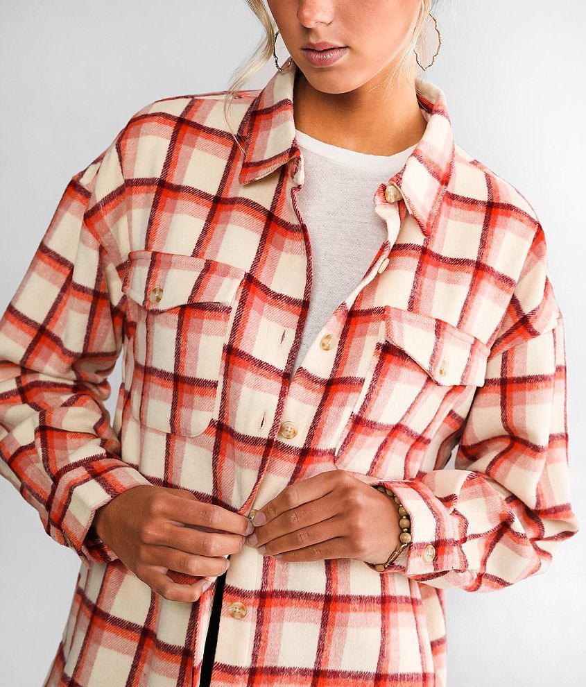 Brushed Knit Flannel Shirt