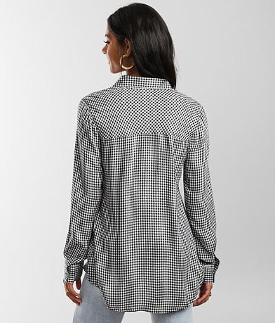 Modish Rebel Gingham Print Shirt BACK