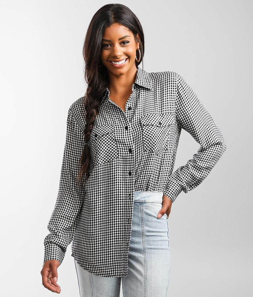 Black and white store checkered shirt womens