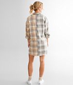 Dizzy Lizzy Mixed Plaid Tunic Shirt - Women's Shirts
