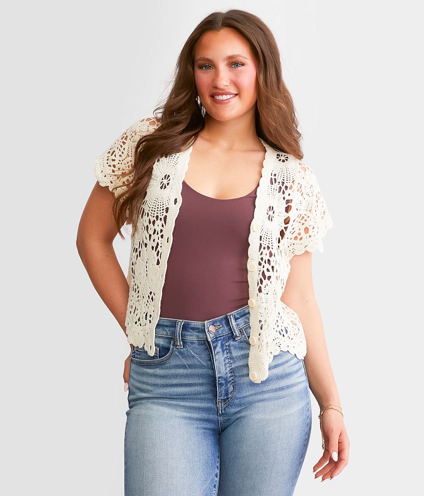 Daytrip Crochet Cardigan Sweater