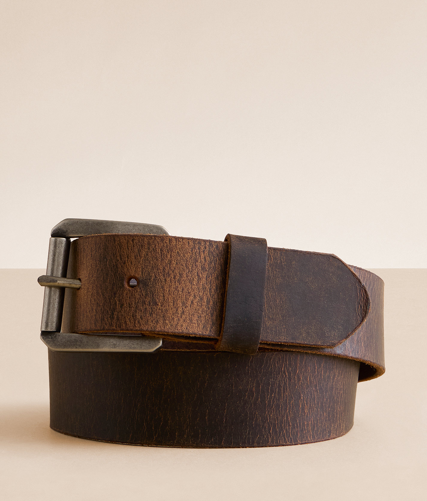 BKE Jack Leather Belt Men's Belts in Tan Buckle