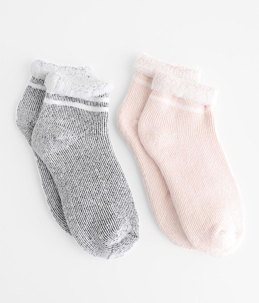 BKE 2 Pack Striped Ankle Socks - Women's Socks in Grey Creme | Buckle