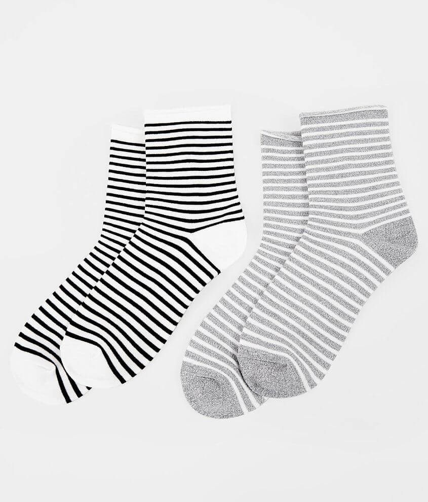 BKE 2 Pack Striped Socks front view