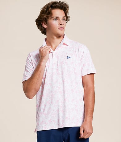 Breezy Golf The Watercolor Flower Performance Polo front view