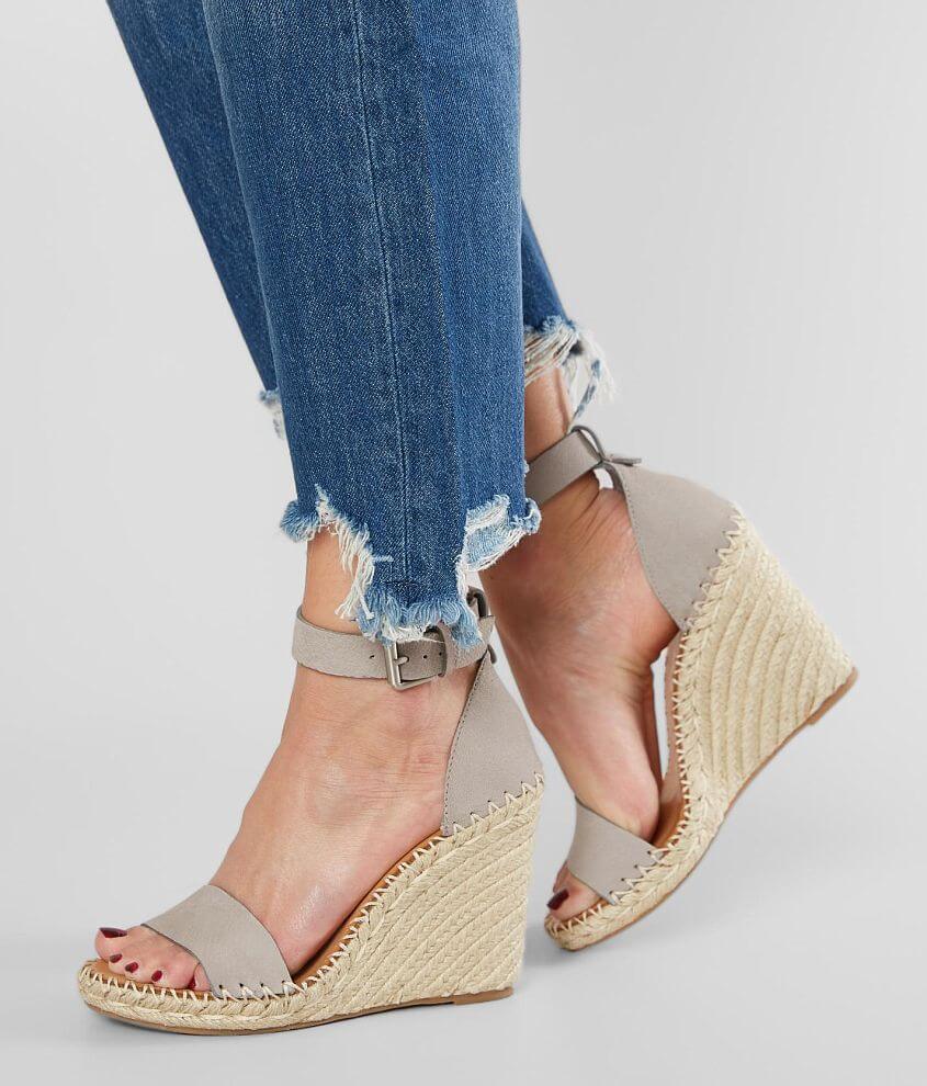 Dolce Vita Noor Leather Espadrille Wedge Sandal - Women's Shoes in Grey ...