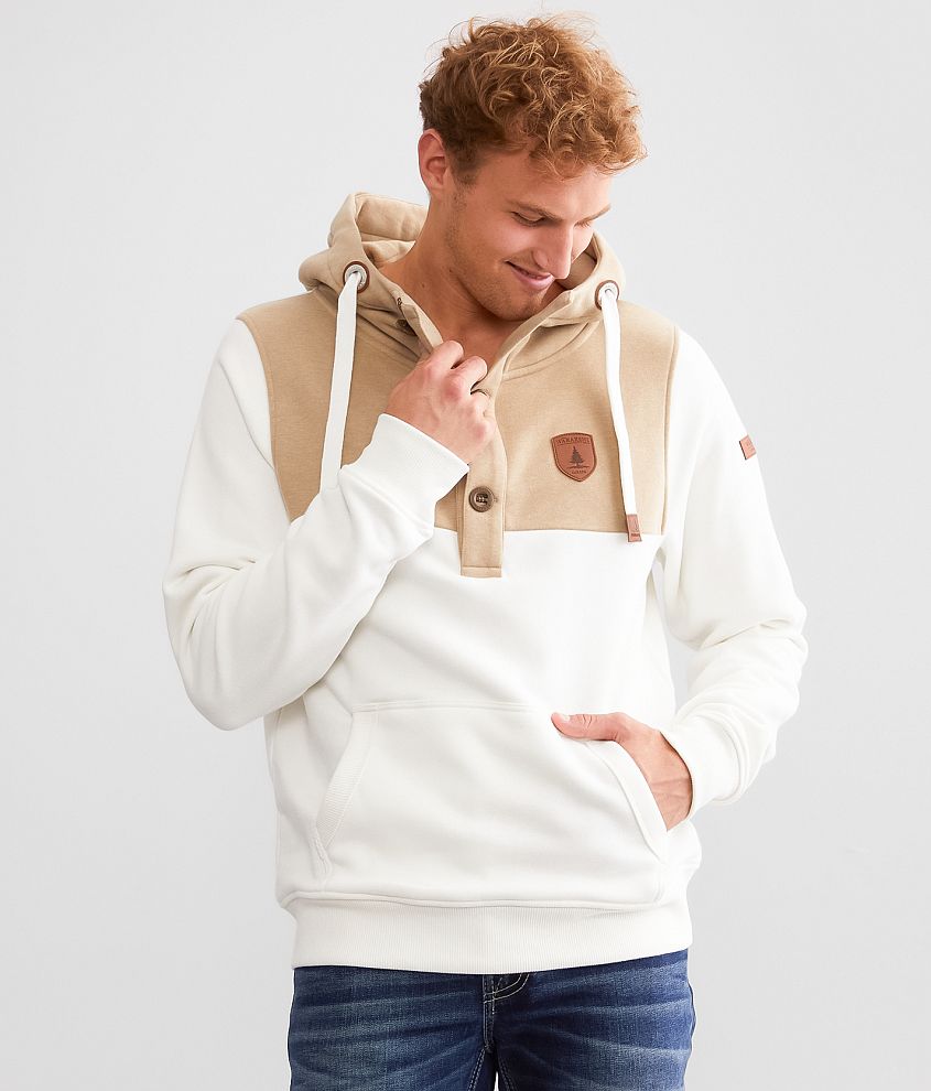 Wanakome Harrison Hooded Henley Sweatshirt front view